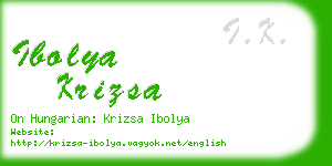 ibolya krizsa business card